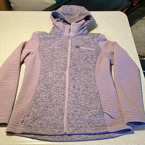 North Face Women’s Sweaterfleece Hybrid Jacket. Size Medium. Purple - Picture 1 of 6